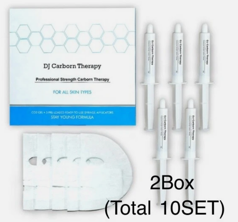 DJ CARBON CO2 Gel Mask, 2 Boxes (10 Gels + 10 Face Sheets)