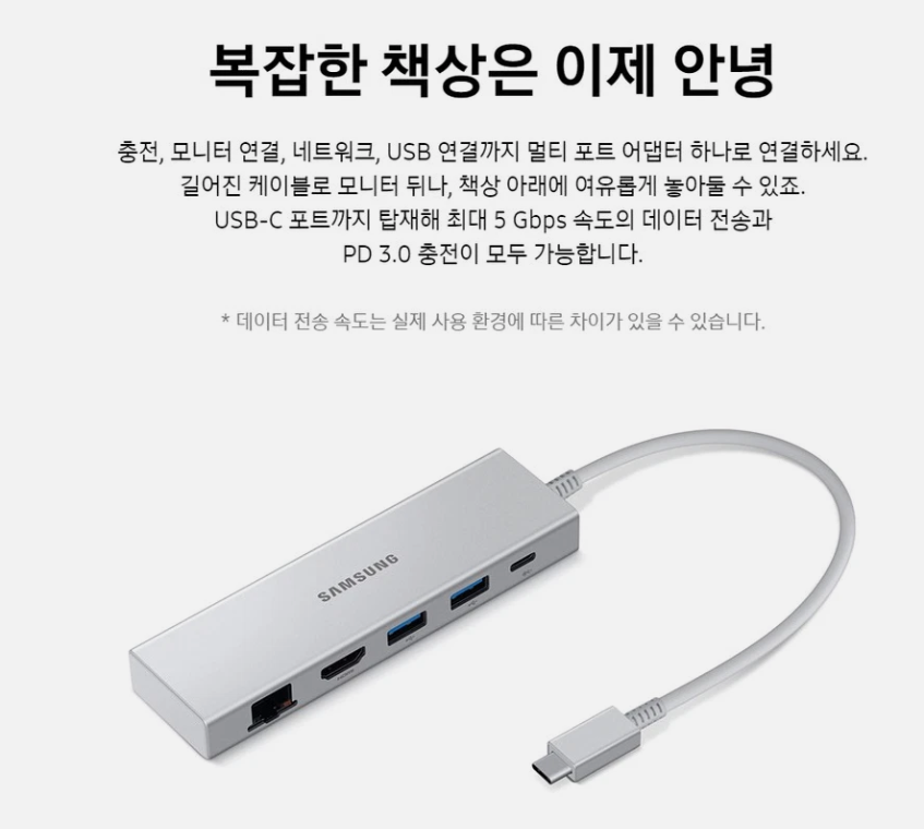 Genuine Samsung Multiport Adapter EE-P5400 USB Type-A Ethernet HDMI Power Supply