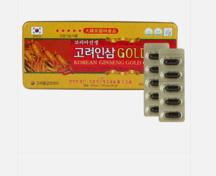 Korean Red Ginseng Extract Gold Soft Capsule 830mg x 120 Tablets (99.6g) Korean Quantity: 2