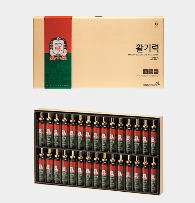CheongKwanJang Korean Red Ginseng Extract Drink 20ml x 30 Bottles | Premium Korean Ginseng Beverage
