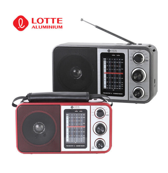 Lotte PINGKY-260 Portable FM/AM/SW Shortwave Radio | USB MP3 Player | AC/DC Powered