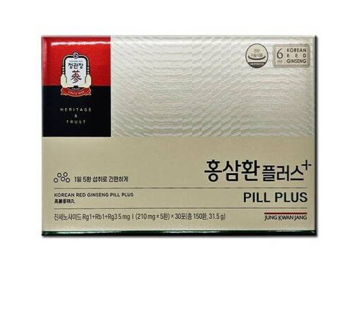 CheongKwanJang Korean Red Ginseng Hwan Plus 150 Pills 210mg| Premium 6-Year-Old Korean Red Ginseng