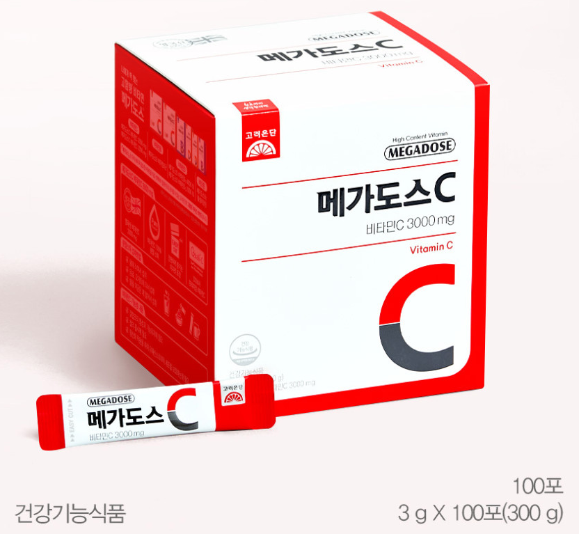 Korea Eundan Megadose C Vitamin C 3000mg, 100 Sticks (300g), Pack of 2 image 4