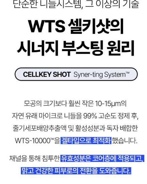 WTS Skin Booster Cellkey Shot 10000 Peptide Spicule Syner-ting Pore Ampoule image 5