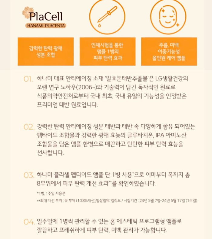 LG Life Garden Hanami PlaCell Peptide Ampoule 8-Week Supply 40ml image 5