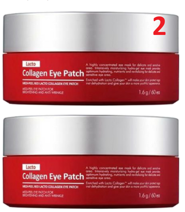 MEDI-PEEL Red Lacto Collagen Eye Patch (60 Patches + 60 Patches) 2EA